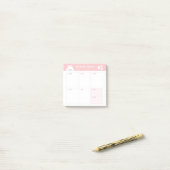 Minimalistische Eenvoudige Wekelijkse Planner Kale Post-it® Notes (Op bureau)