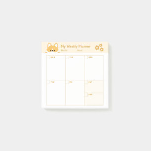 Minimalistische Eenvoudige Wekelijkse Planner Kale Post-it® Notes