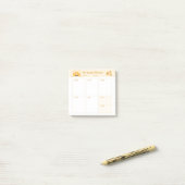 Minimalistische Eenvoudige Wekelijkse Planner Kale Post-it® Notes (Op bureau)