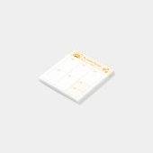 Minimalistische Eenvoudige Wekelijkse Planner Kale Post-it® Notes (Schuin)