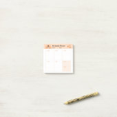 Minimalistische Eenvoudige Wekelijkse Planner Kale Post-it® Notes (Op bureau)