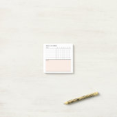 Minimalistische Eenvoudige Wekelijkse Planner Kale Post-it® Notes (Op bureau)