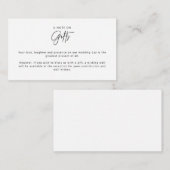 Minimalistische Eenvoudige Wensput Briefje over ca Informatiekaartje (Voorkant / Achterkant)