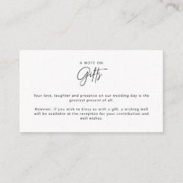 Minimalistische Eenvoudige Wensput Cadeau Kaart