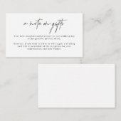 Minimalistische eenvoudige wensput cadeau kaart (Voorkant / Achterkant)