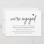 Minimalistische Eenvoudige We're Engaged Verloving Kaart (Voorkant)
