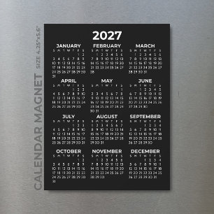 Minimalistische Eenvoudige Witte 2027 Magnetische