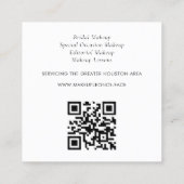 Minimalistische, eenvoudige, witte, aangepaste QR- Vierkante Visitekaartje (Achterkant)