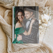 Minimalistische eenvoudige witte bruiloft Save the Acryl Uitnodigingen