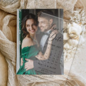 Minimalistische eenvoudige witte bruiloft Save the Acryl Uitnodigingen