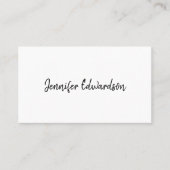 Minimalistische eenvoudige witte professionele han visitekaartje (Voorkant)