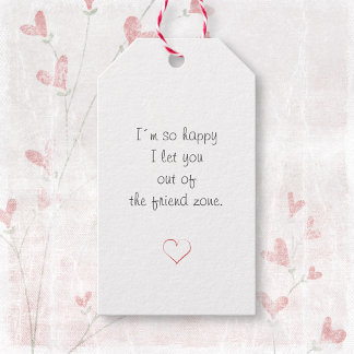 Minimalistische Eenvoudige Witte Valentijnsdag Lie Cadeaulabel