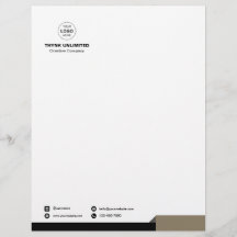 Minimalistische eenvoudige zakelijke briefhoofd