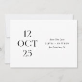 Minimalistische Eenvoudige Zwart & Wit Foto Bruilo Save The Date (Voorkant)