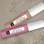 Minimalistische eenvoudige zwart-witte lippenstift labels