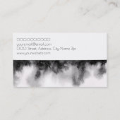 Minimalistische eenvoudige zwart-witte waterverf visitekaartje (Achterkant)