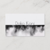 Minimalistische eenvoudige zwart-witte waterverf visitekaartje (Voorkant)
