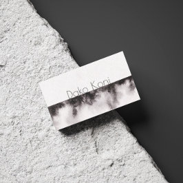 Minimalistische eenvoudige zwart-witte waterverf visitekaartje
