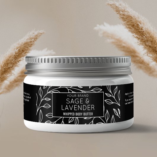 Minimalistische Eenvoudige Zwarte Bloemen 4 OZ Cos