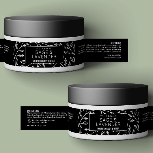 Minimalistische Eenvoudige Zwarte Bloemen 4 OZ Cos