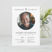 Minimalistische eerbetoon aan het leven van begraf kaart (Staand voorkant)
