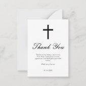 Minimalistische Eerste Communie Begroting Dank u w Notitiekaartje (Voorkant)