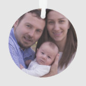 Minimalistische eerste familie kerstfoto Ornament (achterkant)