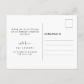 Minimalistische eerste kerst Baby foto Feestdagenkaart (Achterkant)