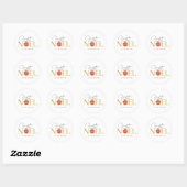 Minimalistische eerste kerst Baby Noel Ronde Sticker (Vel)