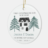 MINIMALISTISCHE EERSTE KERST IN ONS NIEUWE HUIS KERAMISCH ORNAMENT (Links)