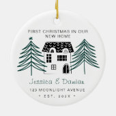 MINIMALISTISCHE EERSTE KERST IN ONS NIEUWE HUIS KERAMISCH ORNAMENT (Achterkant)