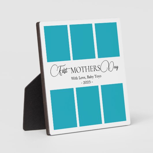 Minimalistische eerste Moederdag Afbeelding collag Fotoplaat (Voorkant)