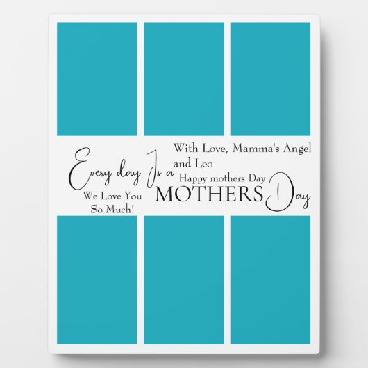 Minimalistische eerste Moederdag Afbeelding collag Fotoplaat (Voorkant)