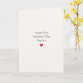 Minimalistische eerste Valentijnsdag samen Kaart (Gele Bloem)