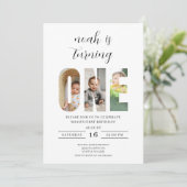 Minimalistische eerste verjaardagsfoto kaart (Staand voorkant)