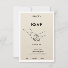Minimalistische Eeuwige Verbondenheid Lijn Kunst T RSVP Kaartje