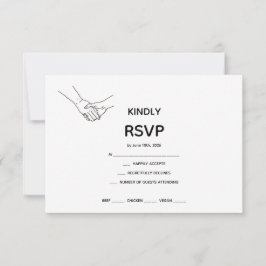 Minimalistische Eeuwige Verbondenheid Lijn Kunst T RSVP Kaartje