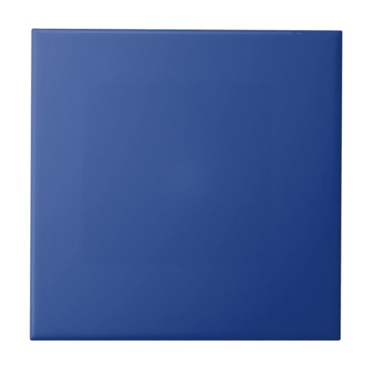 Minimalistische effen blauwe effen kleur tegeltje (Voorkant)