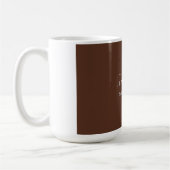 Minimalistische effen bruin Elegant Modern Koffiemok (Links)