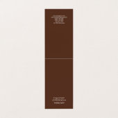 Minimalistische effen bruin Elegant Modern Visitekaartje (Buitenkant ongevouwen)