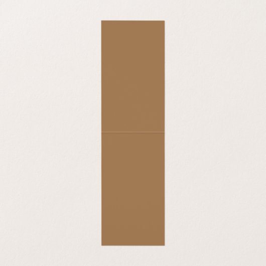 Minimalistische effen bruin Elegant Modern Visitekaartje (Binnenkant ongevouwen)