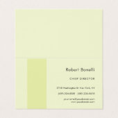 Minimalistische effen crèmekleur modern visitekaartje (Buitenkant ongevouwen)
