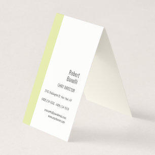 Minimalistische effen crèmekleur modern visitekaartje