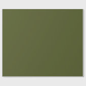 Minimalistische effen elegante legergroene kleur cadeaupapier (Vlak)