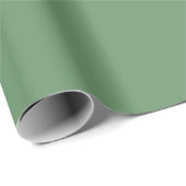 Minimalistische effen elegante Russische groene Cadeaupapier (Rol Hoek)