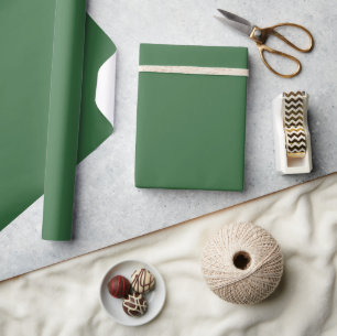 Minimalistische effen grasgroene #376B3F Cadeaupapier