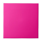 Minimalistische effen kleur Deep Pink Tegeltje (Voorkant)