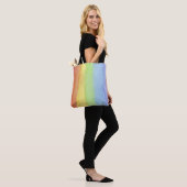 Minimalistische effen pastelkleuren tote bag (Op model)