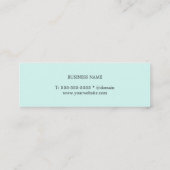 Minimalistische effen textuur zwart blauw consulta mini visitekaartje (Achterkant)