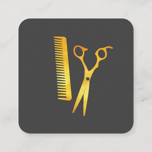 Minimalistische effen witte met schuingeschreven t vierkante visitekaartje (Achterkant)